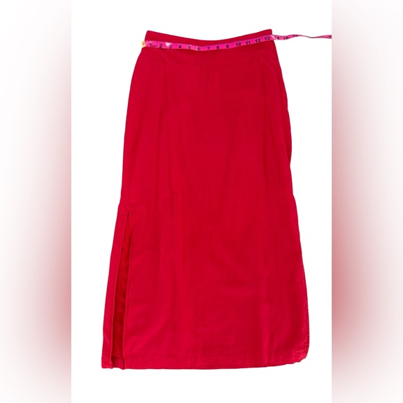 NWT GAP linen blend maxi skirt and cropped top tank red size small/extra small - Picture 8 of 14